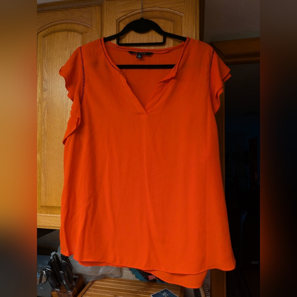 EUC Zac & Rachel Red Orange top sz XL